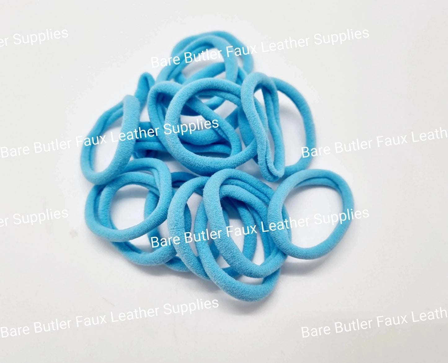 Nylon Hair Ties Pack of 5 - Bright's - accesories, Accessories, black, blue, bow, Hair, Hait tie, Headband, nylon, orange, pink, purple, Strap, white, yellow - Bare Butler Faux Leather Supplies 
