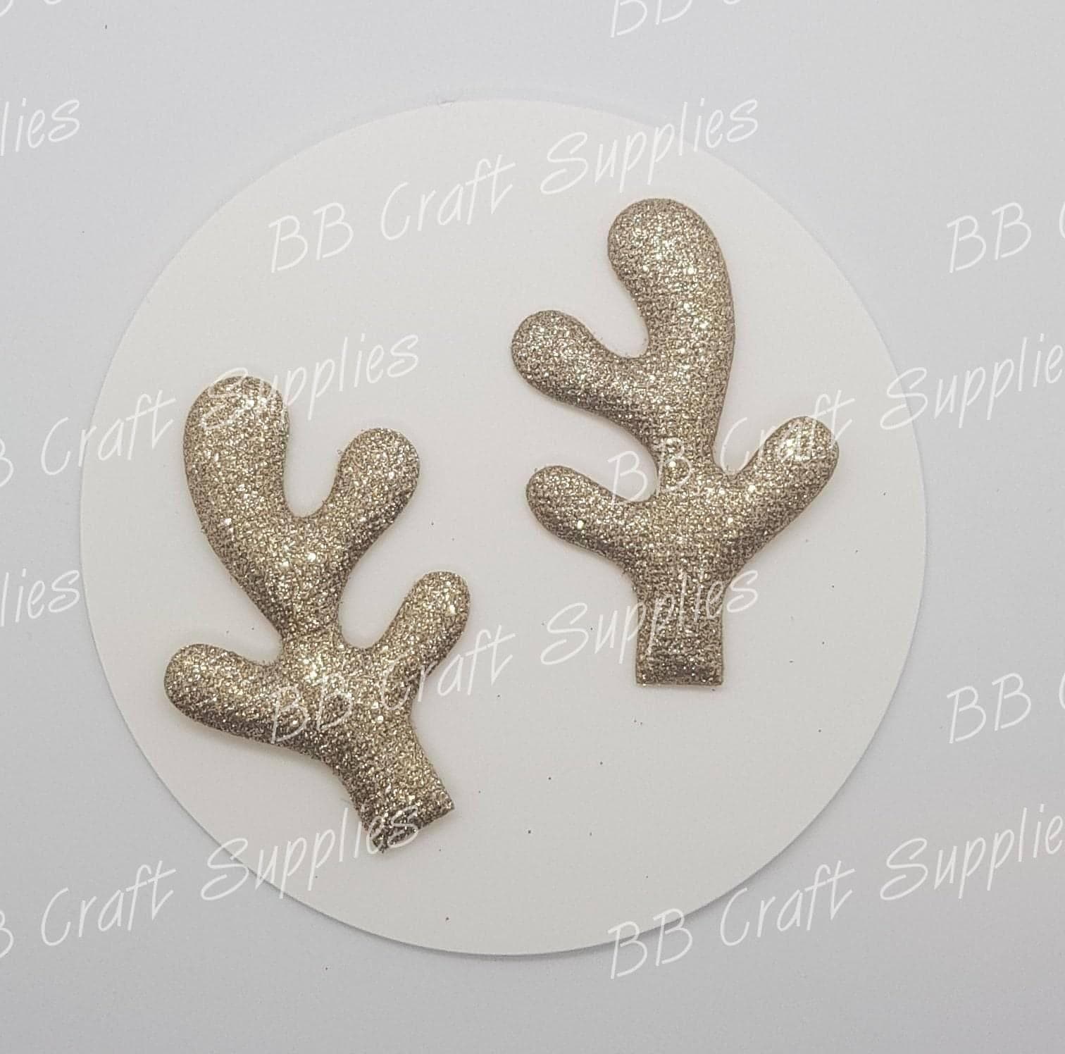 Padded Antlers - Price Drop - Antlers, christmas, Embelishment - Bare Butler Faux Leather Supplies 