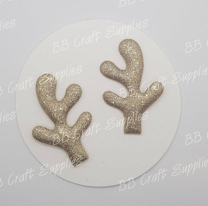 Padded Antlers - Price Drop - Antlers, christmas, Embelishment - Bare Butler Faux Leather Supplies 
