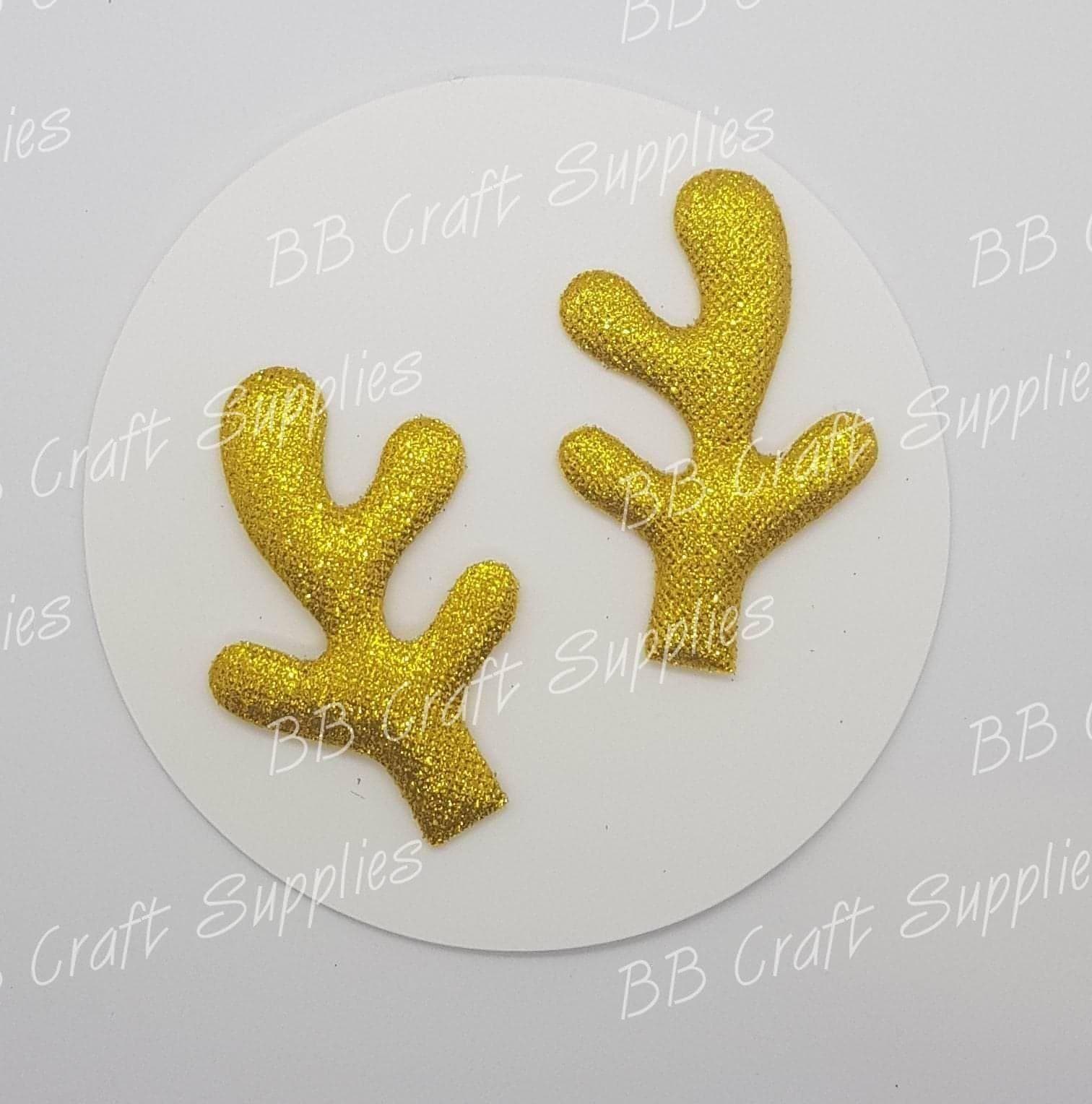 Padded Antlers - Price Drop - Antlers, christmas, Embelishment - Bare Butler Faux Leather Supplies 