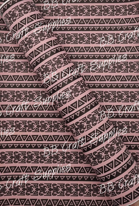 Polynesian Art Faux Leather - Faux, Faux Leather, hawiian, Leather, leatherette, Polynesian Art, tropical - Bare Butler Faux Leather Supplies 