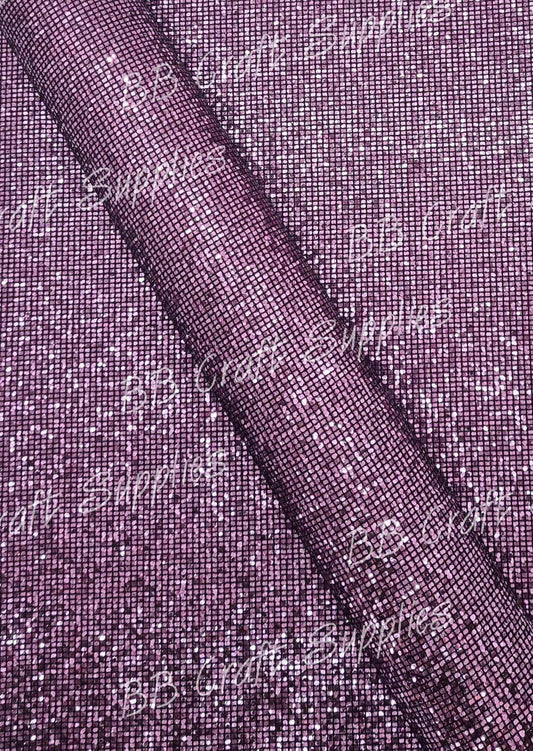 Purple Diamond Metallic Mesh - Diamond, Faux, Faux Leather, Leather, leatherette, Mesh, metalic, purple, shimmer, shine, Whats new - Bare Butler Faux Leather Supplies 