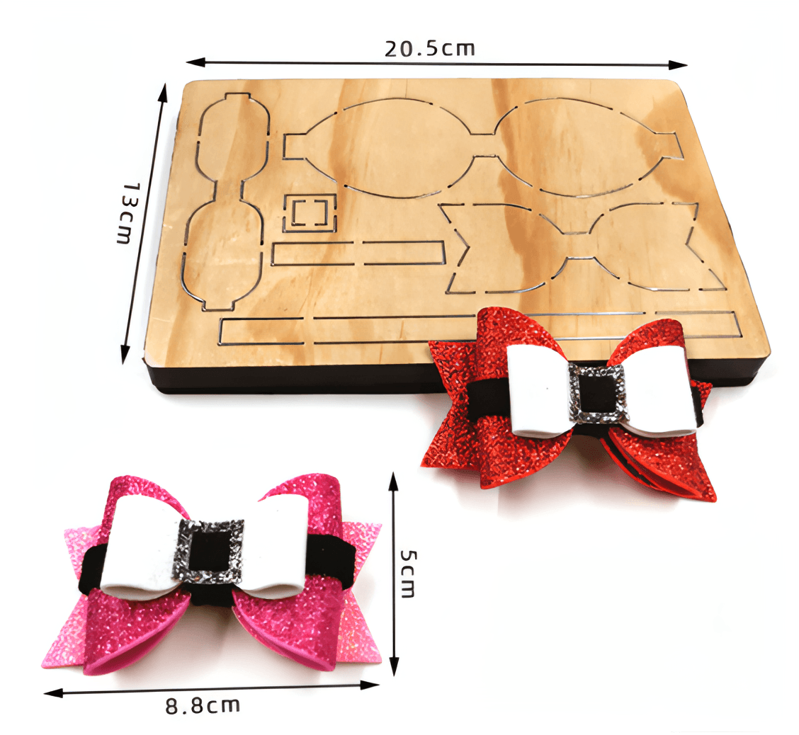 Santa Bow Die Small - christmas, Clay, Clays, Cutting, Die, dies, santa, template - Bare Butler Faux Leather Supplies 
