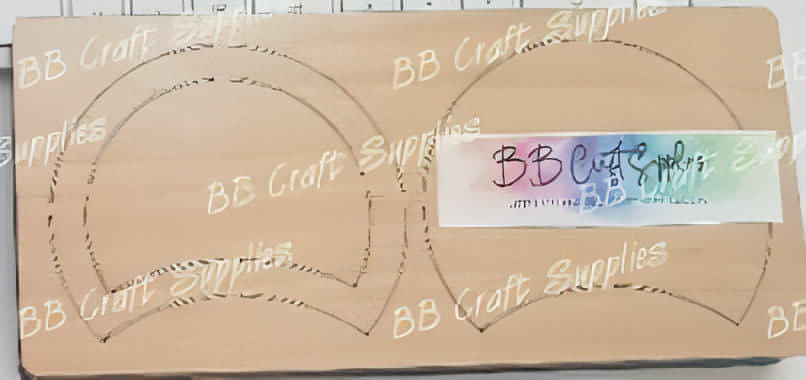 Shaker Ear Die Large - bow, clip, cutting, die, dies, template - Bare Butler Faux Leather Supplies 