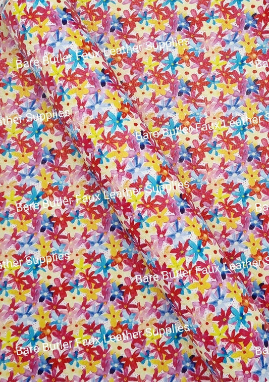 Summer Flower Arrangement Litchi - Faux, Faux Leather, Flora, floral, Florals, flower, Flowers, green, Leather, leatherette, Litchi, peonies, purple, Stripe, Stripes, Summer Flower Arrangement - Bare Butler Faux Leather Supplies 