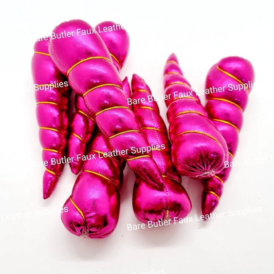 Unicorn Horn - Pink - ears, Glitter, headbands, Horn - Bare Butler Faux Leather Supplies 